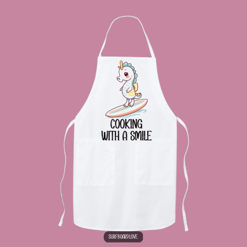 Funny Seahorse Surf Apron: Kitchen Fun with a Hilarious Giggle