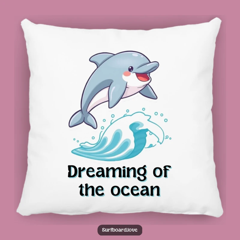 Funny Dolphin Surf Pillow: Comfy Cushion with a Hilarious Leap