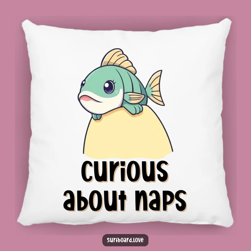 Funny Fish Surf Pillow: Comfy Cushion with a Curious Peek