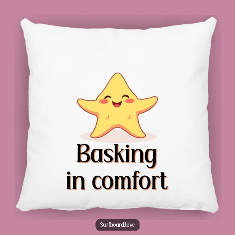 Funny Starfish Sunbeam Pillow - Cozy Beach Comfort and Humor