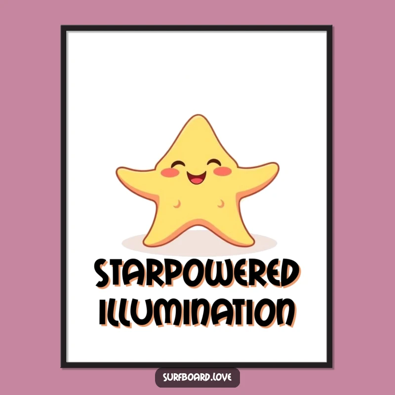 Funny Starfish Sunbeam Digital Art - Hilarious Printable Beach Decor