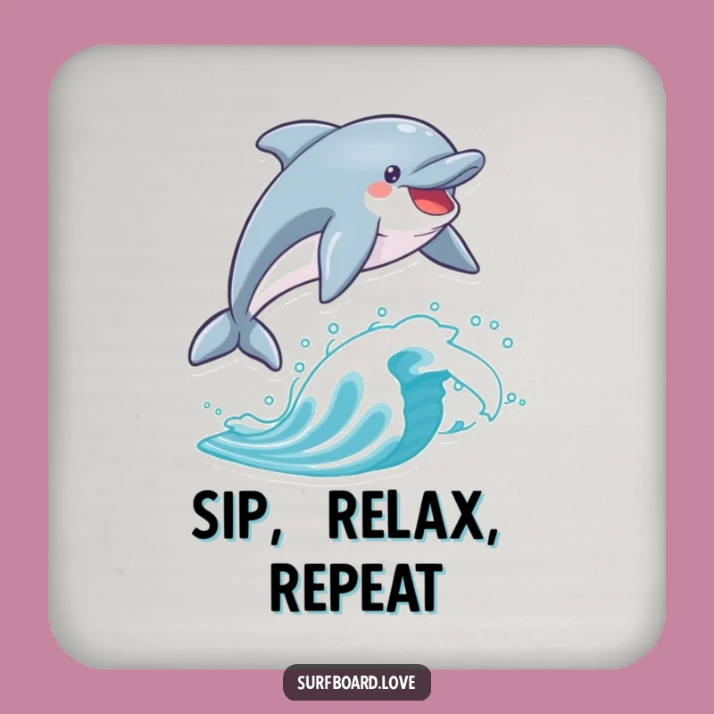 Funny Dolphin Surf Coaster: Protect Surfaces with Hilarious Style