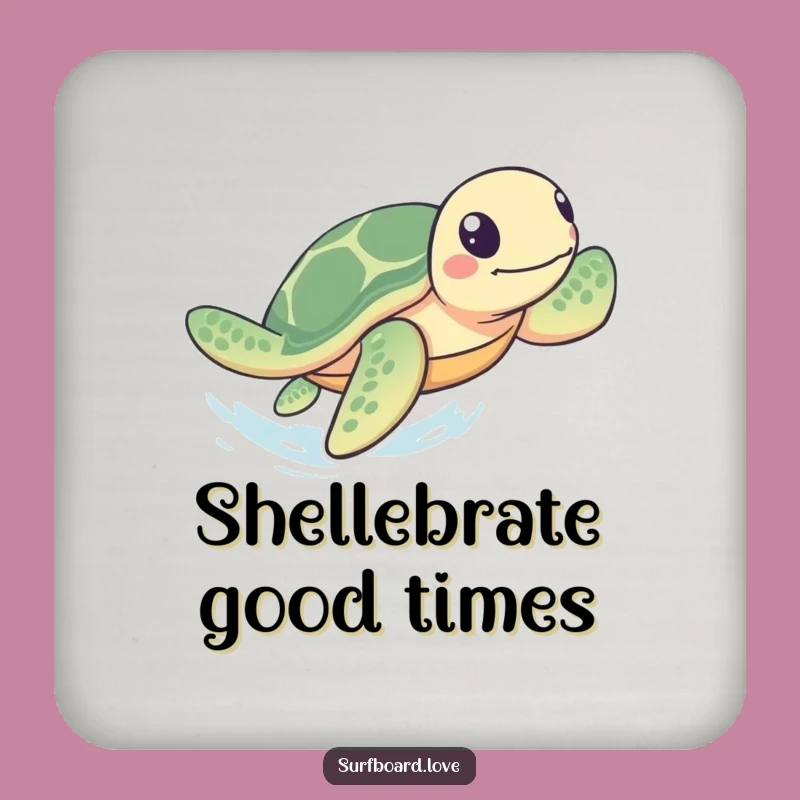 Funny Turtle Paddling Coaster: Protect Surfaces with a Speedy Sea Turtle, Perfect Gift