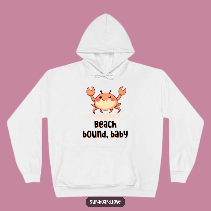 Funny Crab Skipping Hoodie - Cozy Beach Comber Wear