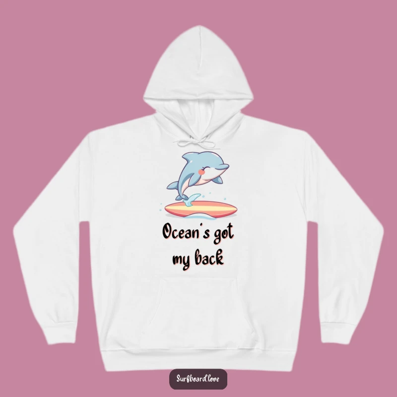Funny Dolphin Surfer Hoodie: Cozy Comfort with a Joyful Ocean Leap, Great Funny Gift