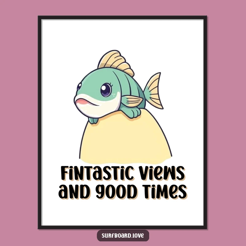 Free Printable Fish Wall Art: Curious Observer - Funny Downloadable Decor
