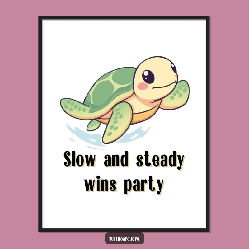 Free Printable Turtle Wall Art: Funny Sea Turtle Downloadable Decor