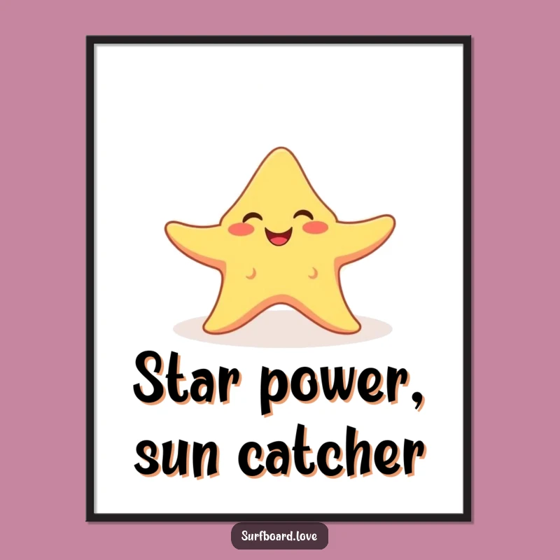 Funny Free Printable Wall Art: Starfish Sunbeam Catch - Cheerful Downloadable Decor