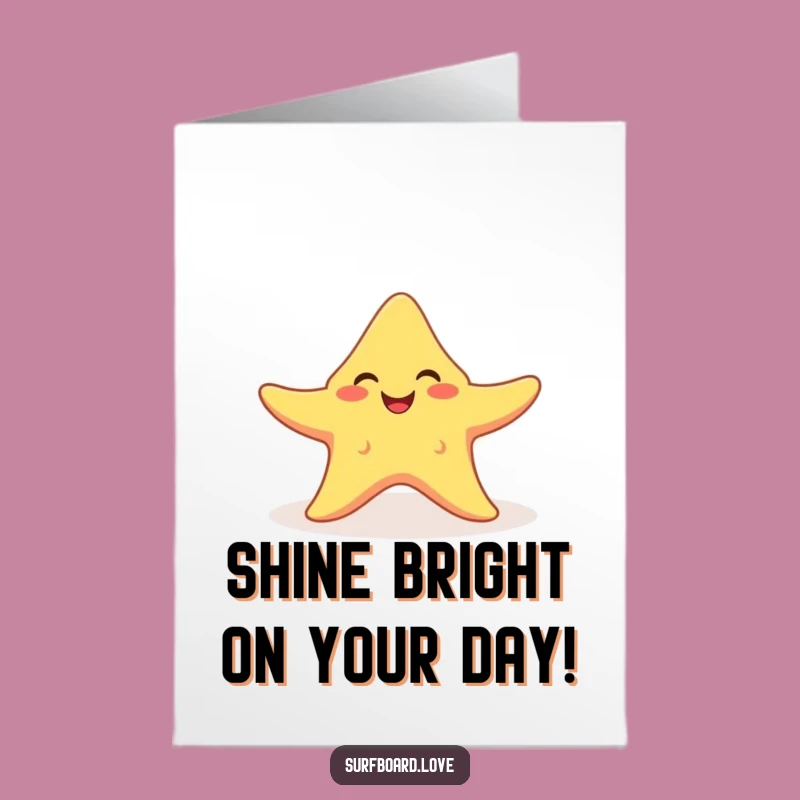 Free Printable Funny Birthday Card: Starfish Sunbeam Catch - Cheerful Downloadable Gift