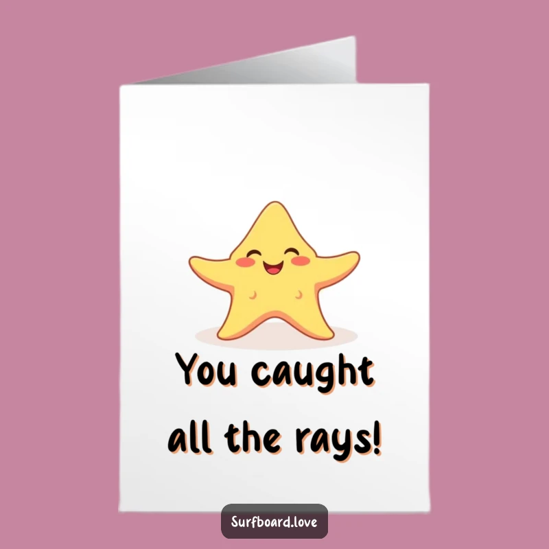 Free Printable Congrats Card: Starfish Sunbeam Catch - Sunny Downloadable Celebration
