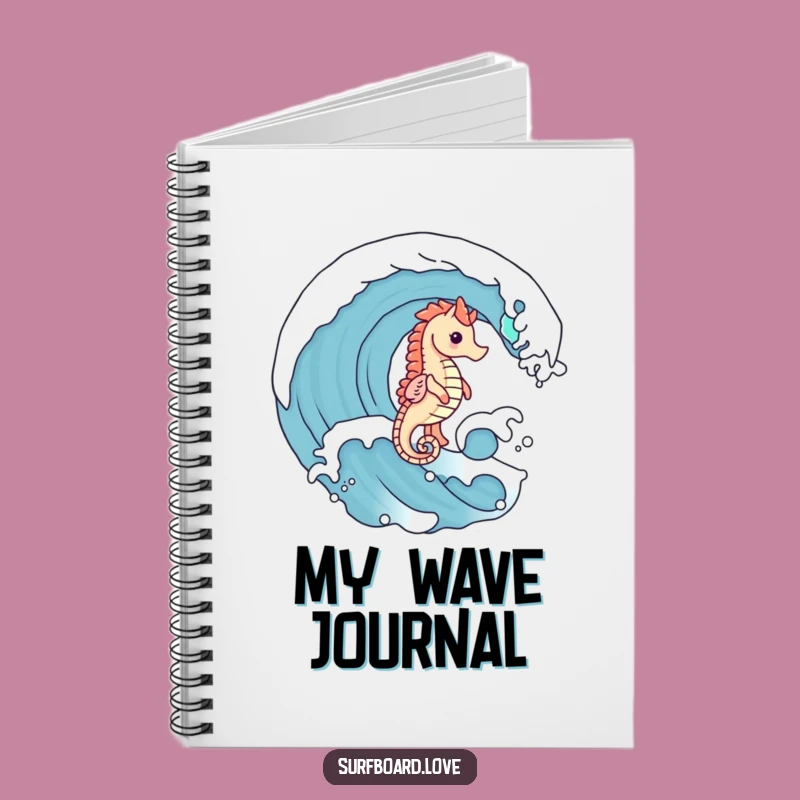 Funny Seahorse Wave Notebook - Hilarious Ocean Journal