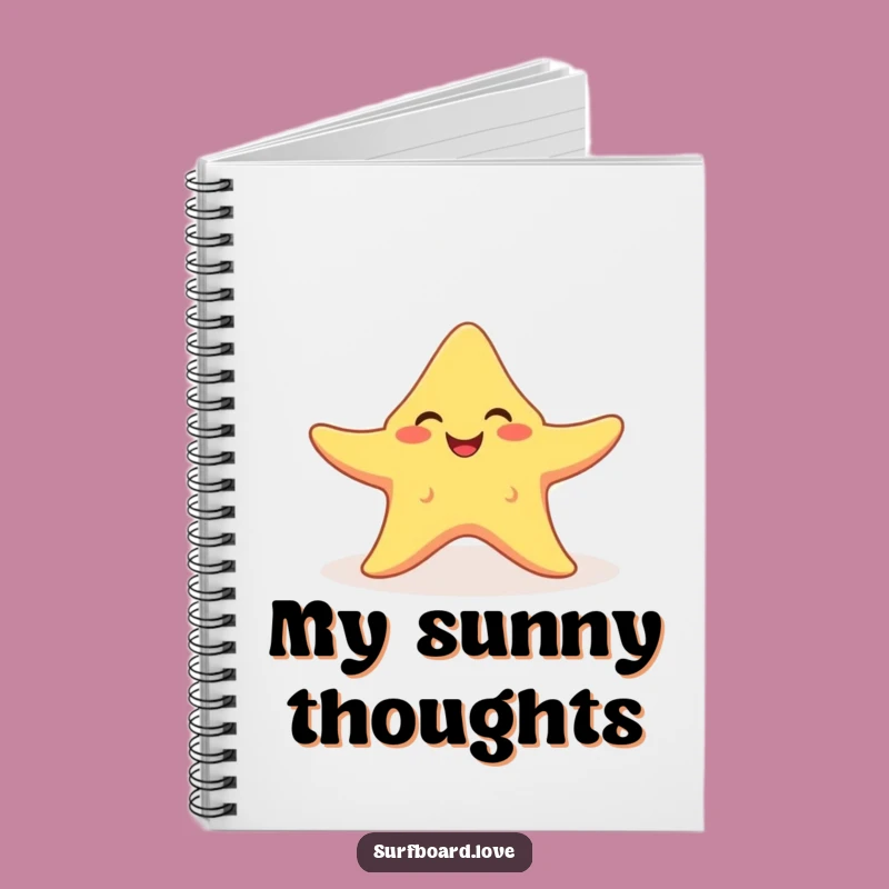 Funny Starfish Sunbeam Notebook - Hilarious Beach Journal