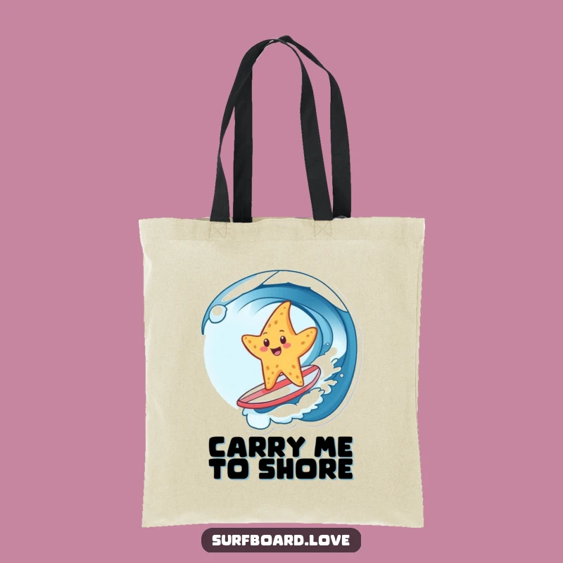 Funny Starfish Surf Tote Bag: Carry Your Beach Fun, Perfect Funny Gift!