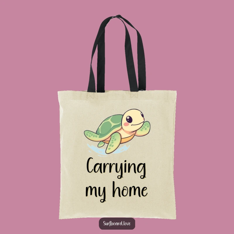 Funny Turtle Paddling Tote Bag: Carry Your Gear with a Speedy Sea Turtle, Perfect Gift