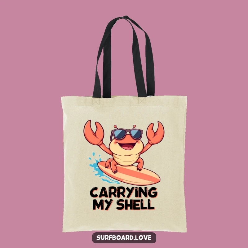 Funny Crab Surfer Tote Bag: Carry Your Cool, Perfect Funny Gift!