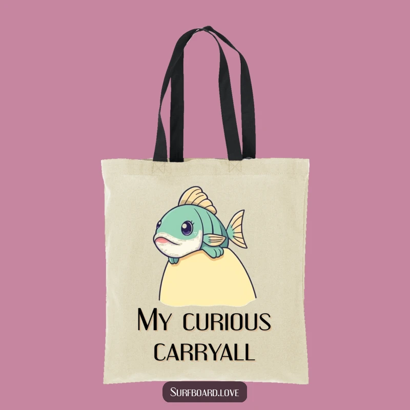 Funny Fish Surf Tote Bag: Carry Your Curiosity and Essentials